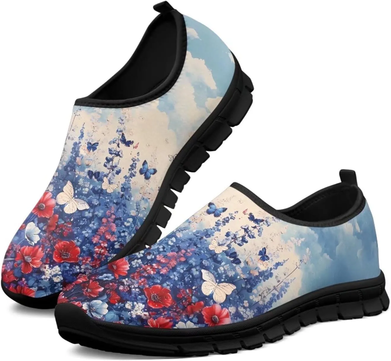 Women Casual Shoes Fashion Walking Sneakers Women's Slip On Sneakers Lightweight Travel Shoes