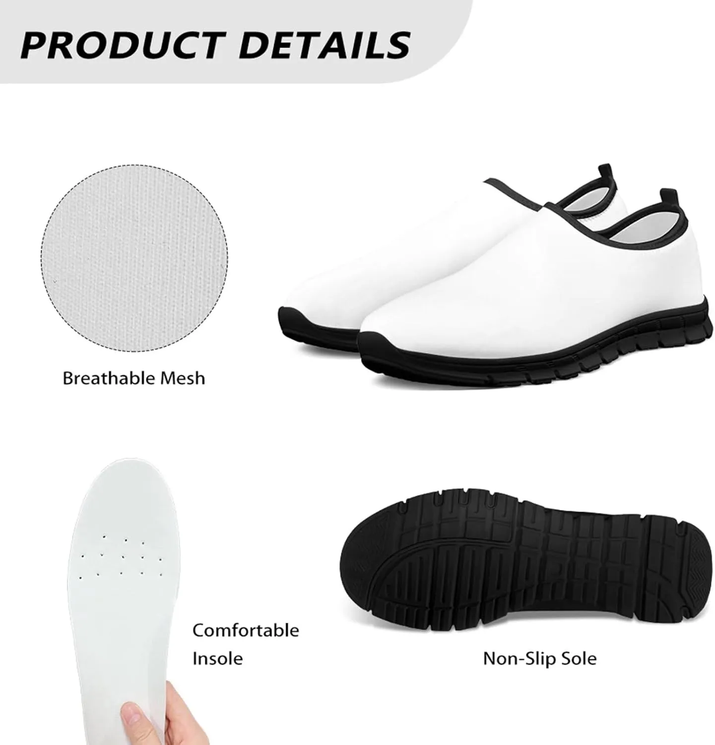 Women Casual Shoes Fashion Walking Sneakers Women's Slip On Sneakers Lightweight Travel Shoes