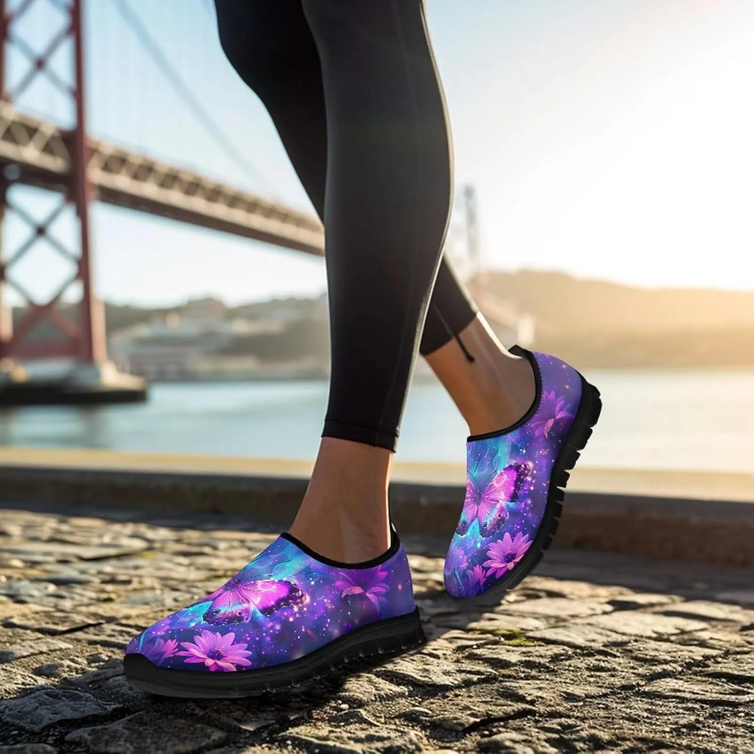 Women Casual Shoes Fashion Walking Sneakers Women's Slip On Sneakers Lightweight Travel Shoes