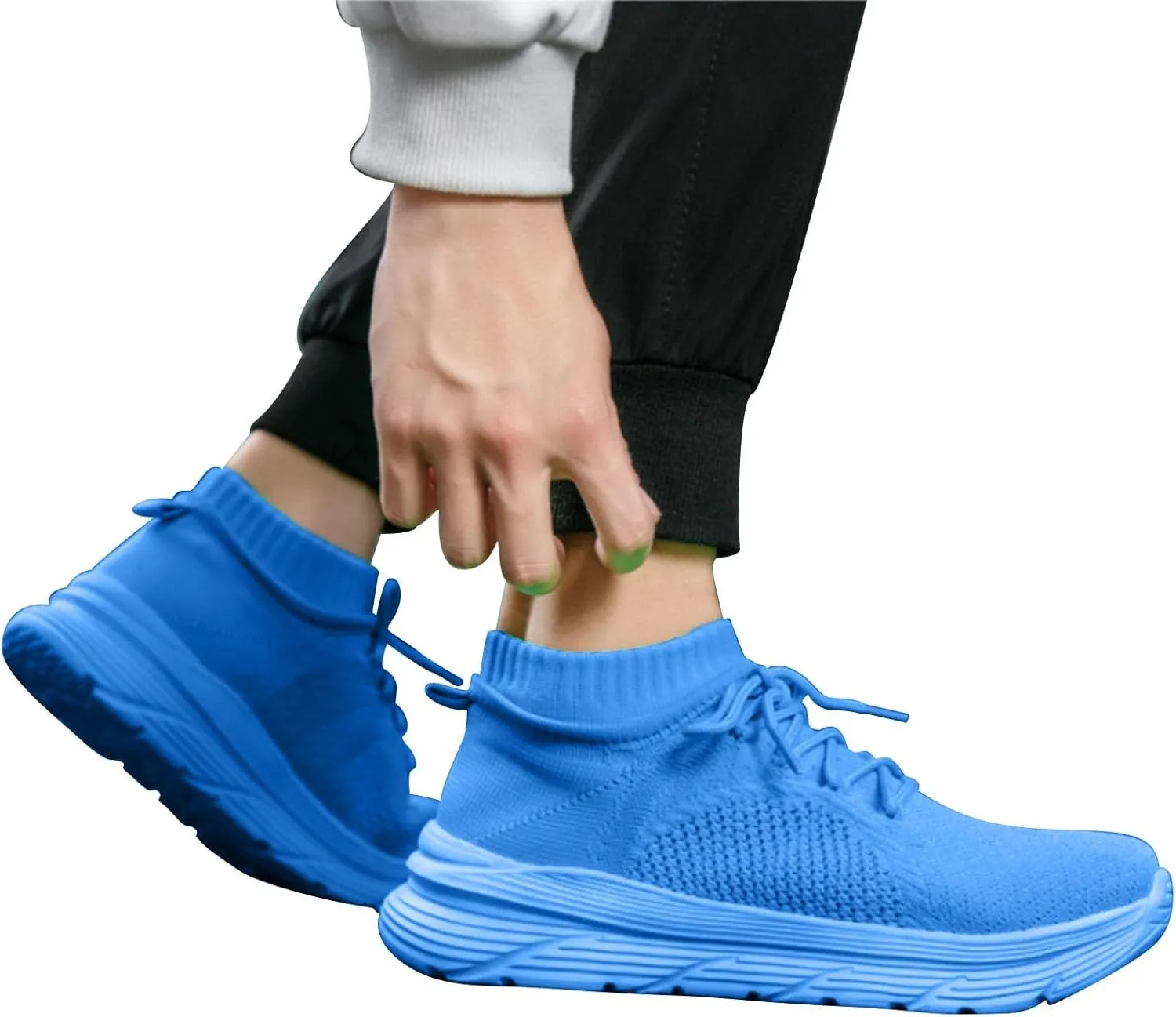 Women Walking Shoes Sock Sneakers Slip-On Breath Tennis Shoes Womens Mesh Casual Dress Shoes White Platform Sneakers White Tennis Shoe Cross Trainer Shoe