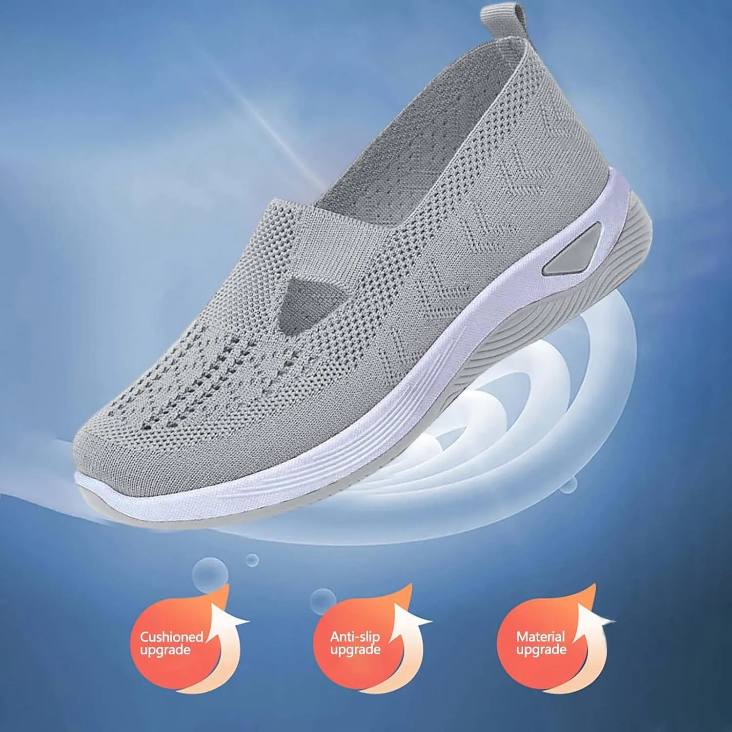 Women Walking Shoes Sock Sneakers Slip-On Breath Womens Running Shoes Winter Brown Casual Shoes White Platform Sneakers Tennis Shoe White Loafers