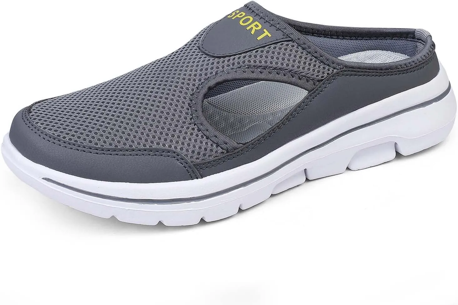 Women's Breathable Mesh Slip On Loafers Comfortable Mid Heel Sneakers for Walking Yoga Beach Casual Summer Shoes