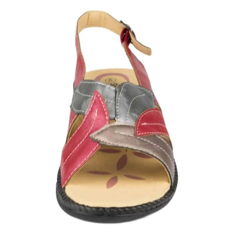 Womens Burgundy Comfort Sandal
