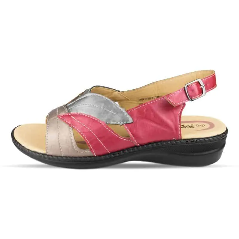 Womens Burgundy Comfort Sandal