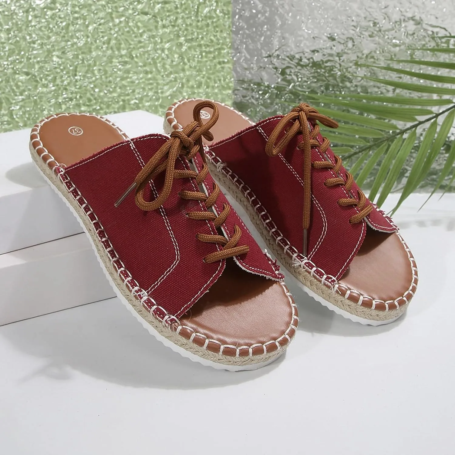 Women's Casual Flat Sandals Open Toe Strappy Comfortable Walking Shoes for Daily Wear Summer Beach Slip On Ankle