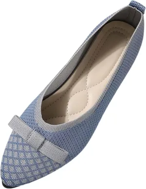 Women's Casual Pointed Toe Comfortable Slip On Ballet Shoes for Daily Wear with Skirt Outfits Spring Summer