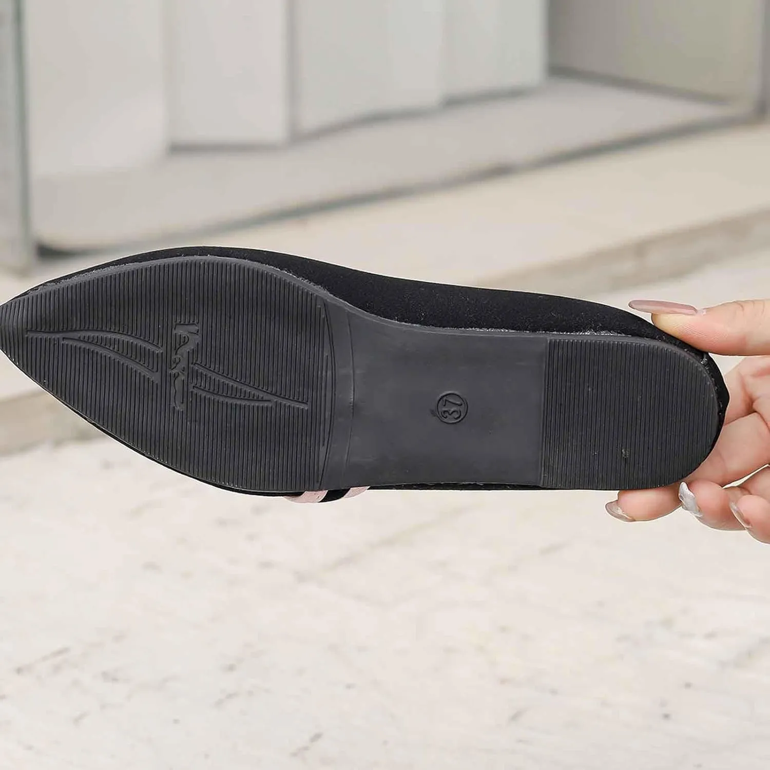 Women's Casual Slip On Ballet Comfortable Lightweight Soft Breathable Walking Shoes for Daily Wear with -Slip