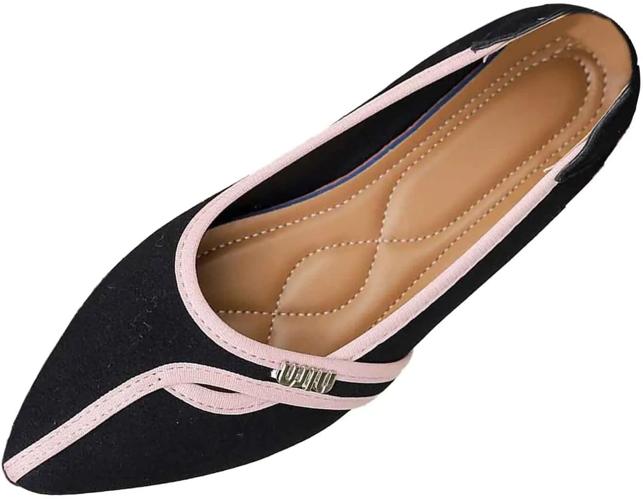 Women's Casual Slip On Ballet Comfortable Lightweight Soft Breathable Walking Shoes for Daily Wear with -Slip