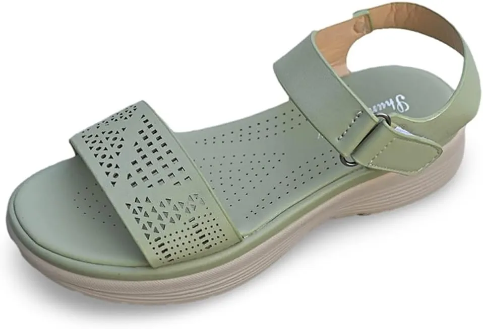 Women's Comfortable Walking Sandals Air Cushion Sport Slingback Elastic Band Platform Shoes Women Toe Ring Sandals