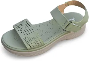 Women's Comfortable Walking Sandals Air Cushion Sport Slingback Elastic Band Platform Shoes Women Toe Ring Sandals