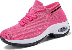 Women's Fashion Fabric Lace Up Solid Color Running Shoes Casual Comfortable Breathable Sneakers No Lace Athletic Shoes Women