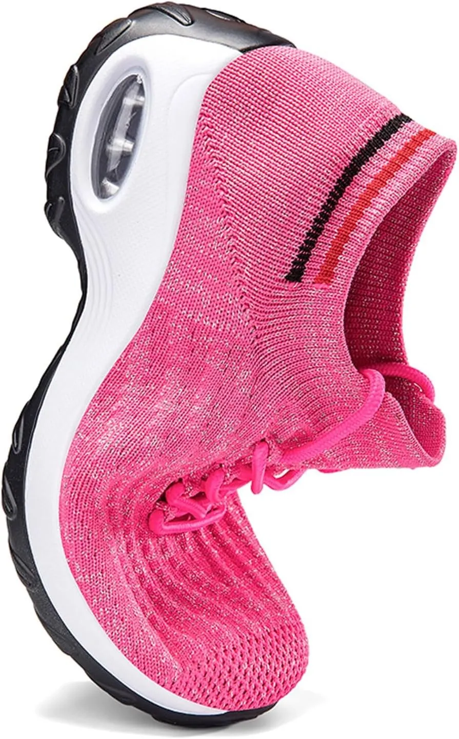 Women's Fashion Fabric Lace Up Solid Color Running Shoes Casual Comfortable Breathable Sneakers No Lace Athletic Shoes Women