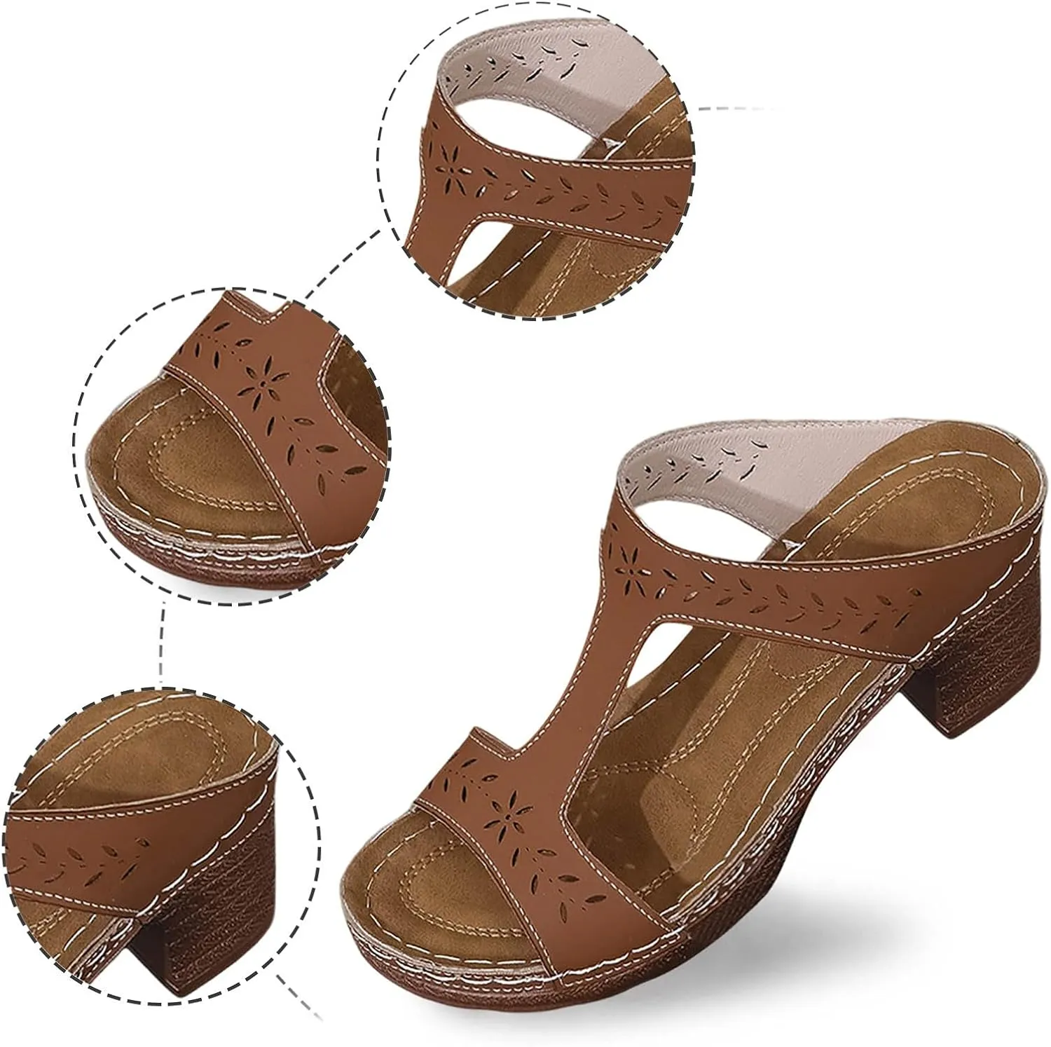 Women's Fashion Slippers Comfortable Open Toe Wedges Casual Outdoor and Beach Wear Perfect Summer Season Womens Zx2