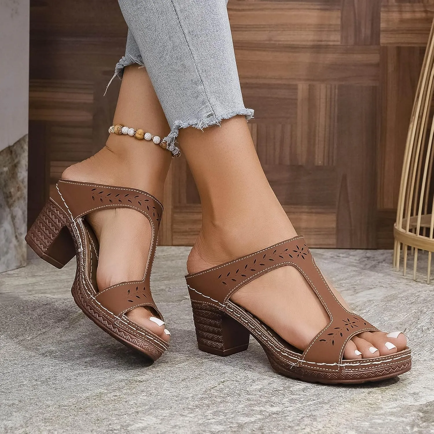 Women's Fashion Slippers Comfortable Open Toe Wedges Casual Outdoor and Beach Wear Perfect Summer Season Womens Zx2