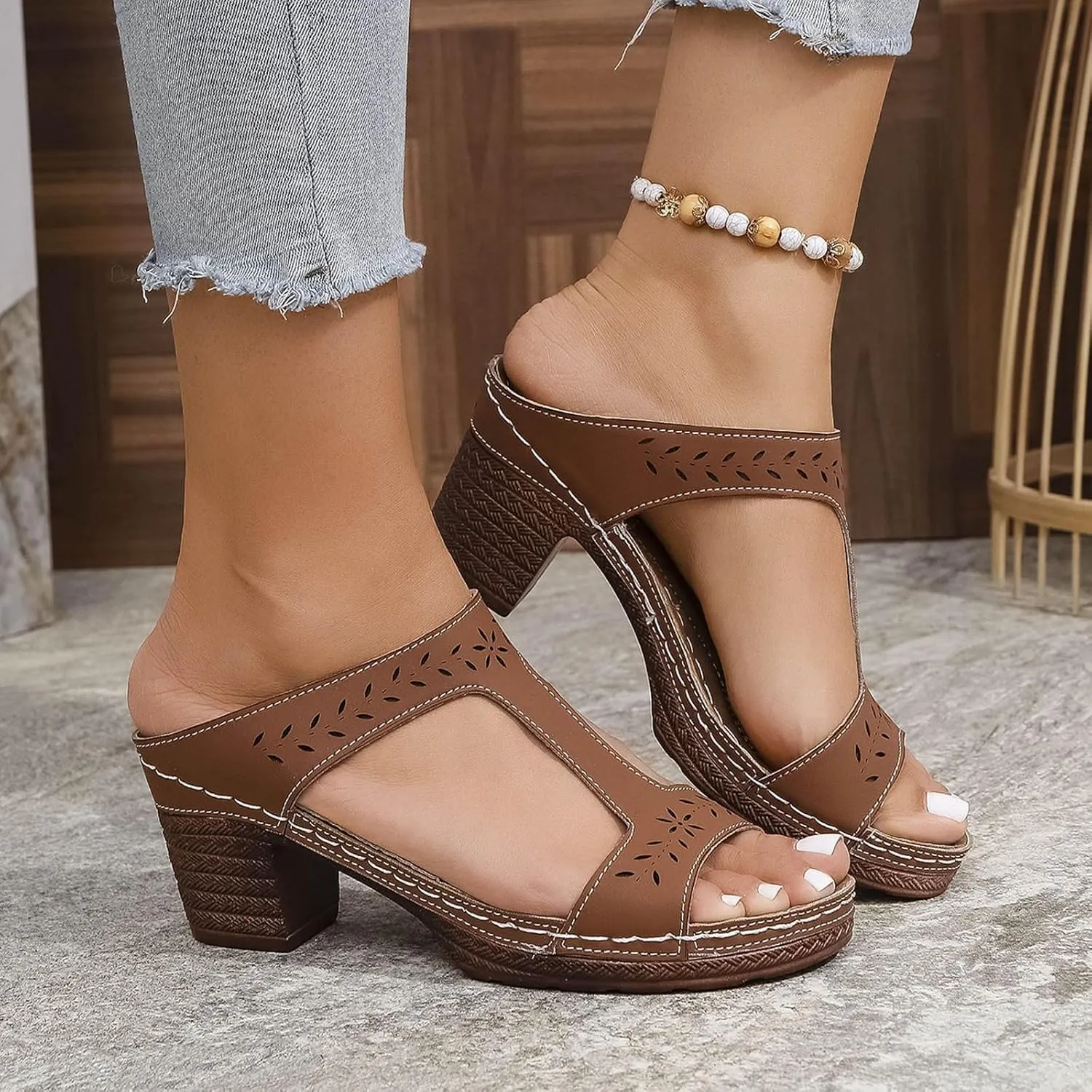Women's Fashion Slippers Comfortable Open Toe Wedges Casual Outdoor and Beach Wear Perfect Summer Season Womens Zx2