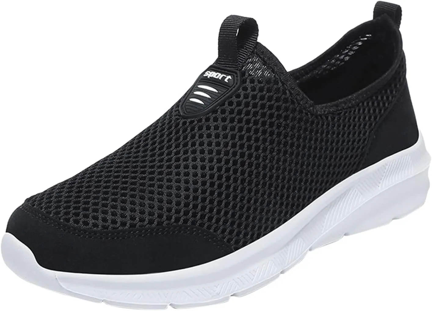 Women's Fashion Sneaker Mesh Slip On Black Non Slip Shoes for Women Comfortable Cheap Running Shoes Canvas Loafers Women Shoes Cute Sneakers for Women