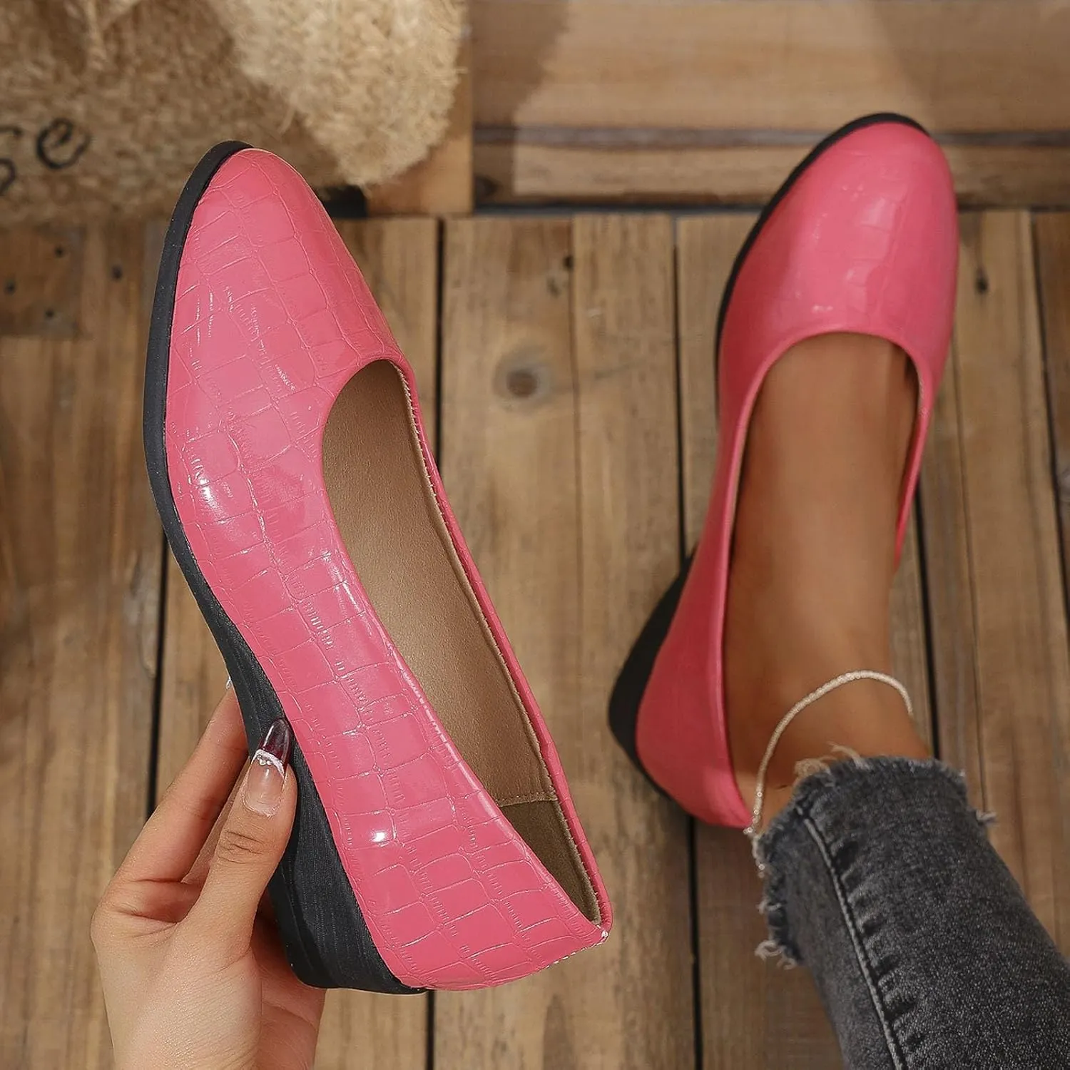 Women's Leather Closed Toe 2 Inch Mid Wedges Heels with Arch Support Round Toe Comfortable Dress for Sneaker Casual Shoe