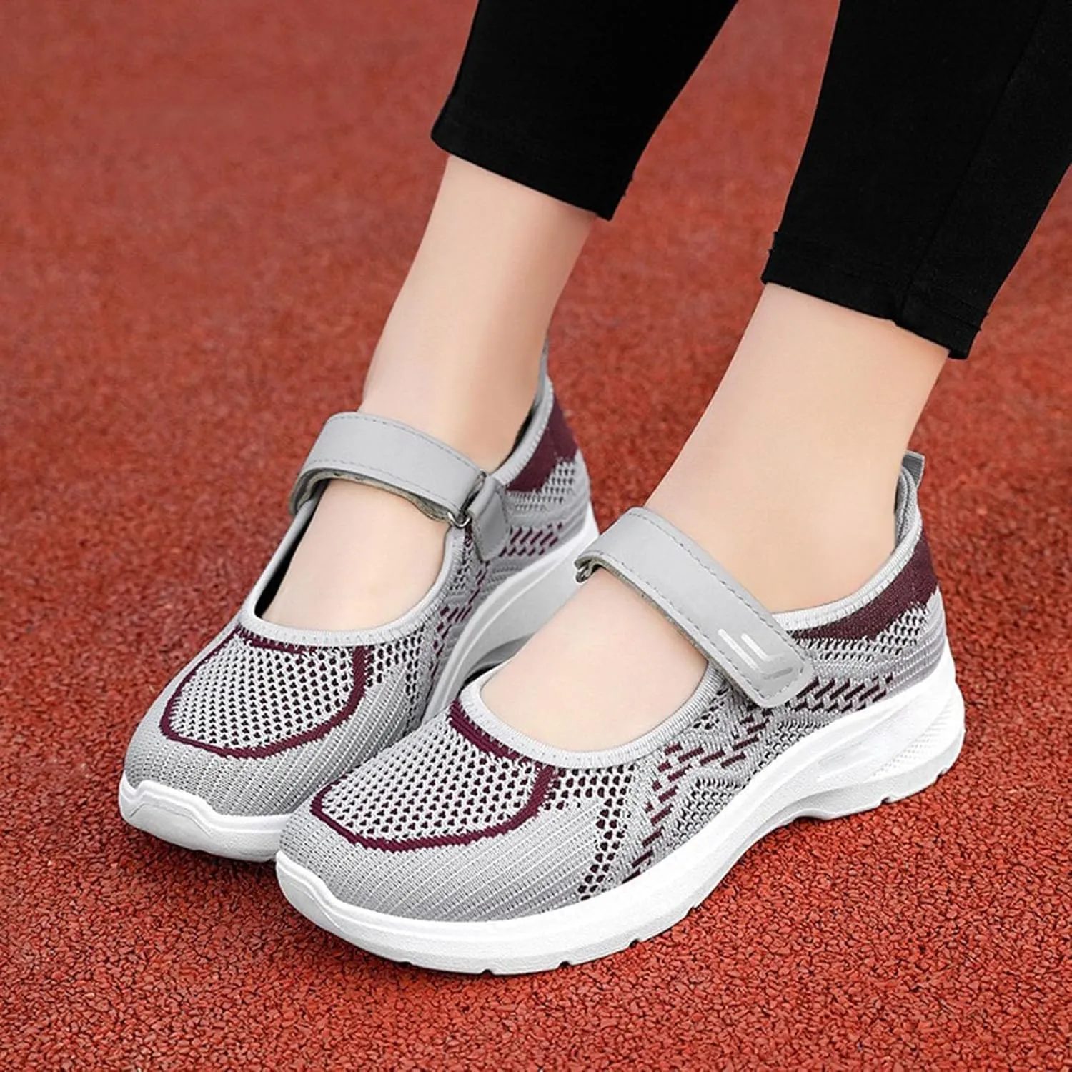 Womens Lightweight Walking Shoes Mesh Breathable Slip On Mary Jane Sneaker Casual Soft Casual Toddler Shoes Girls