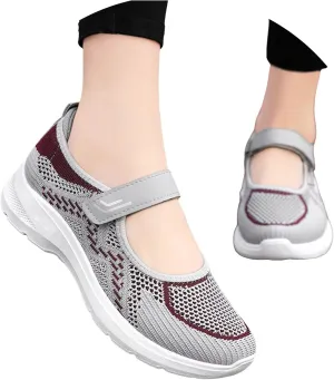 Womens Lightweight Walking Shoes Mesh Breathable Slip On Mary Jane Sneaker Casual Soft Casual Toddler Shoes Girls