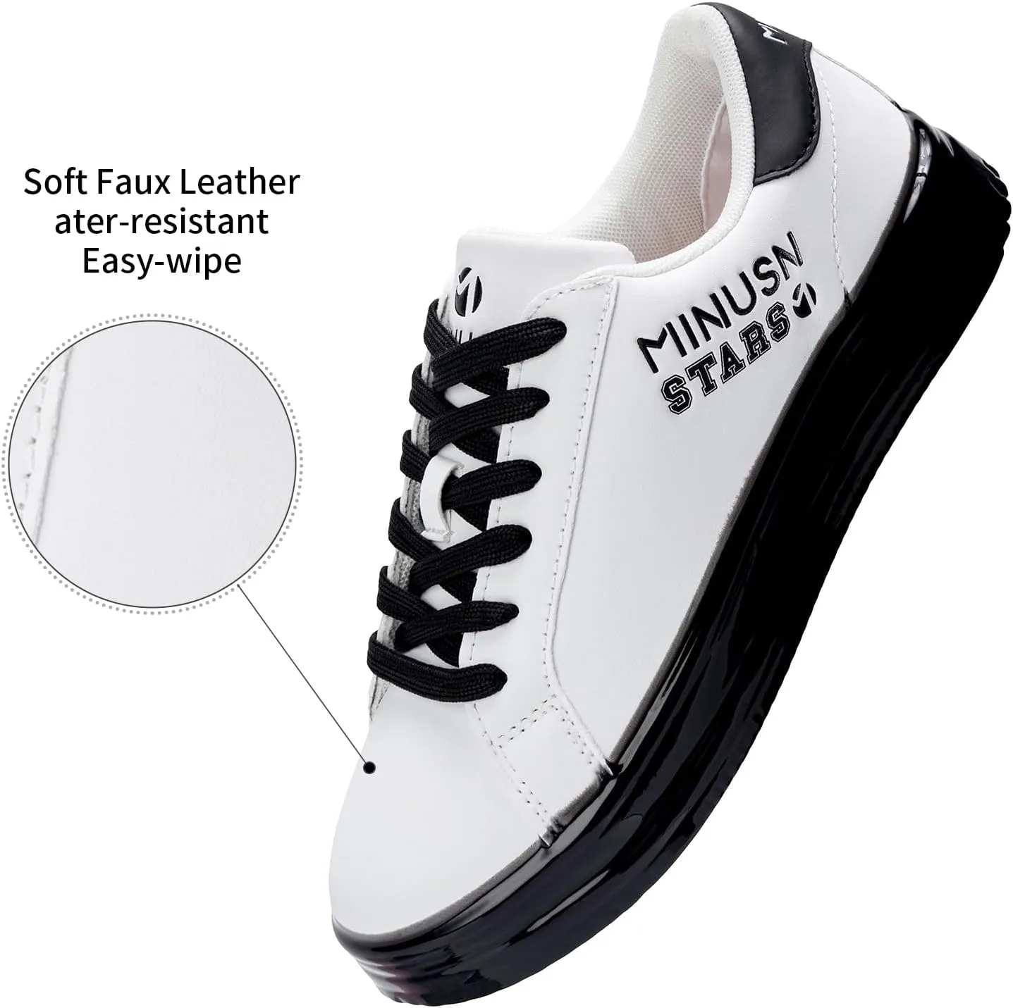Women's Platform Sneakers Low Top Chunky Retro Braided Walking Shoes Comfortable Lace Up Casual Shoes