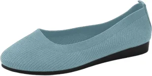 Women's Pointed-Toe Ballet Classic Lightweight Slip On Breathable Comfortable Casual Ladies Everyday Shoes