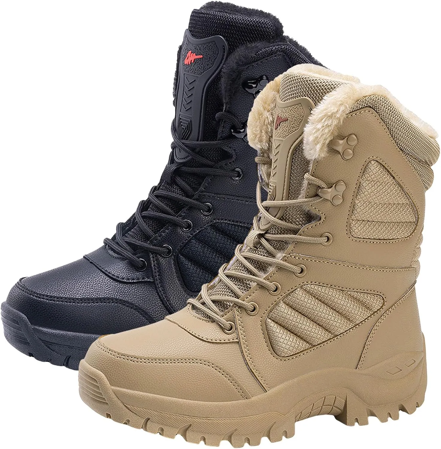 Women's Snow Boots Waterproof Insulated Fur Lined Booties Lightweight Winter Hiking Shoes WaterProof Thermal No-Slip Fur