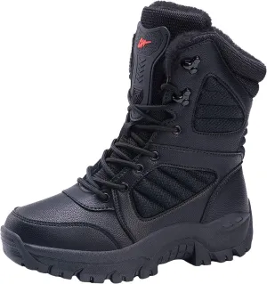 Women's Snow Boots Waterproof Insulated Fur Lined Booties Lightweight Winter Hiking Shoes WaterProof Thermal No-Slip Fur