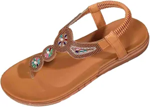 Women's Summer Sandals Casual Comfortable Flip Flops Open Toe Slip On Beach Vacation Footwear Lightweight Trendy
