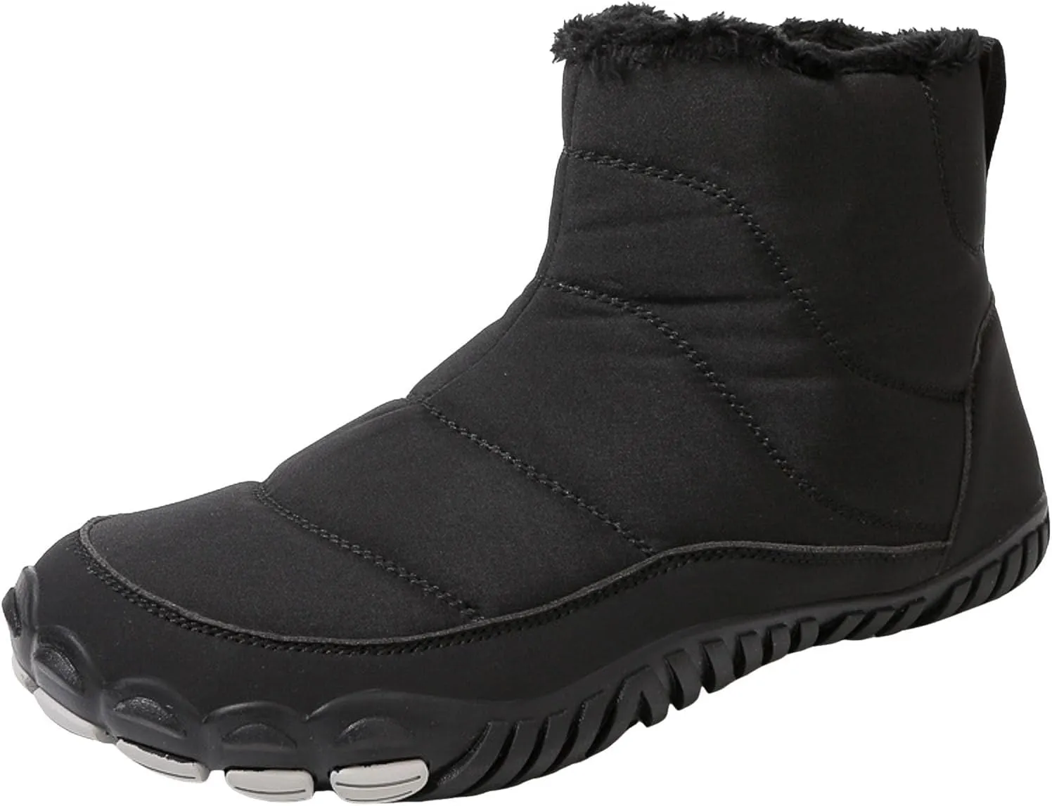 Women's Winter Warm Boots Solid Color Plush Insulated Snow Boots Soft Flat Non Slip Snow Hiking Boots Wide Width
